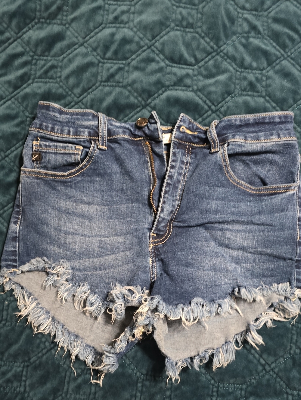 KanCan Distressed Blue Denim Cutoff Shorts